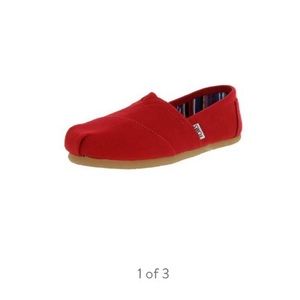 TOMS Classic Red Canvas 8.5